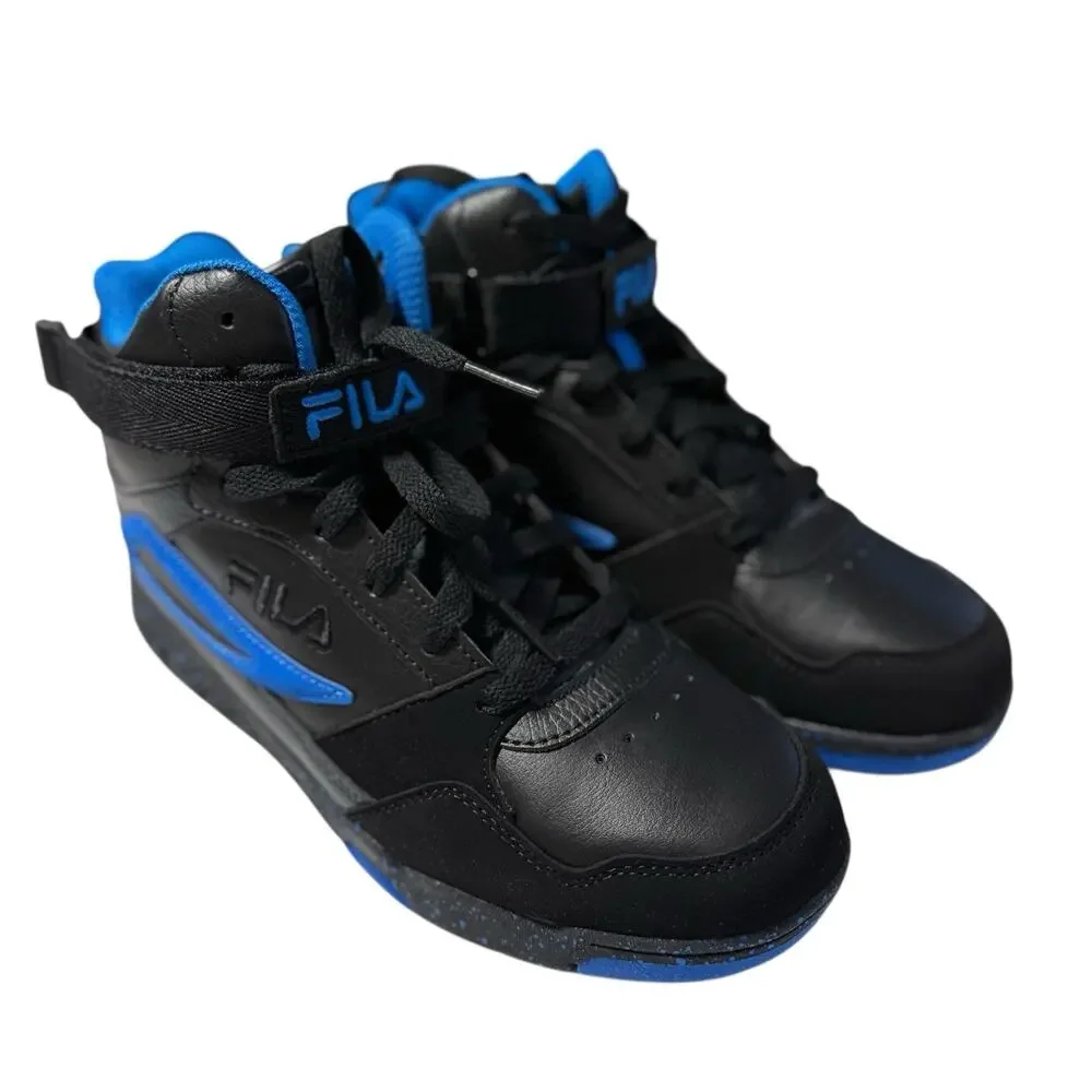 FILA MULTIVERSE Black and Blue Youth Strap shoes SZ/ 5.5